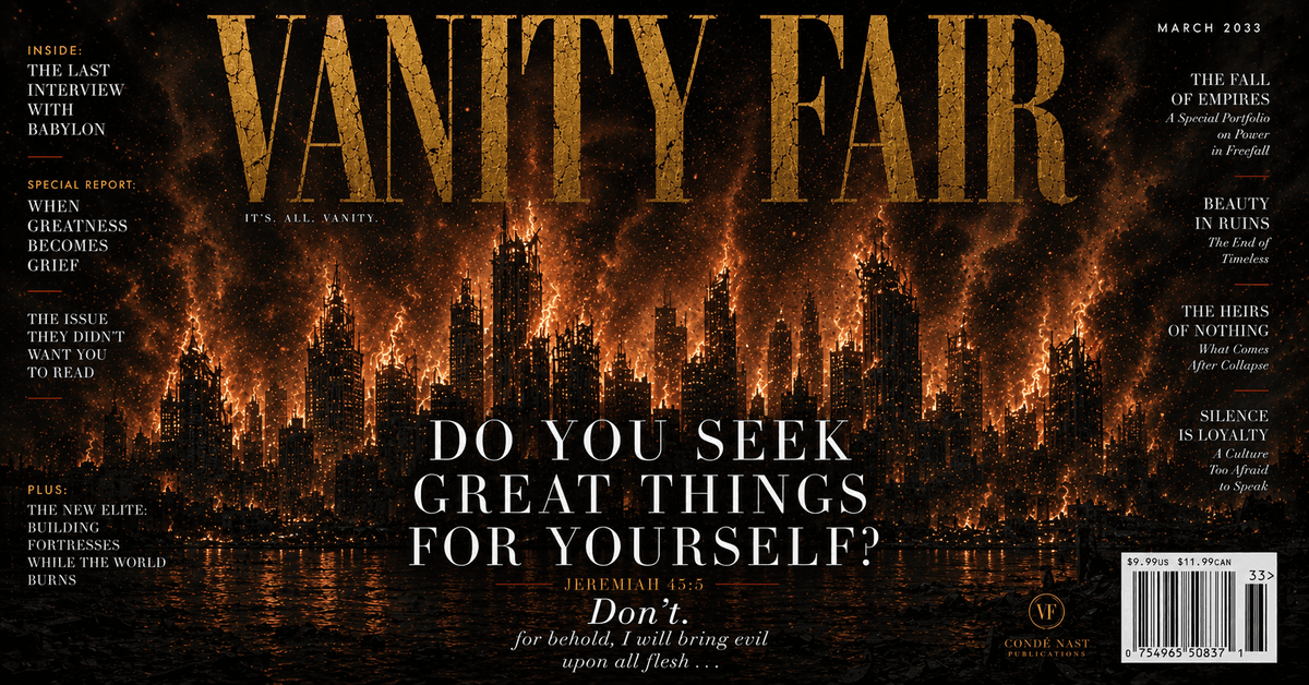 Jeremiah 45: The Warning to Baruk — Seek Not Great Things for Yourself