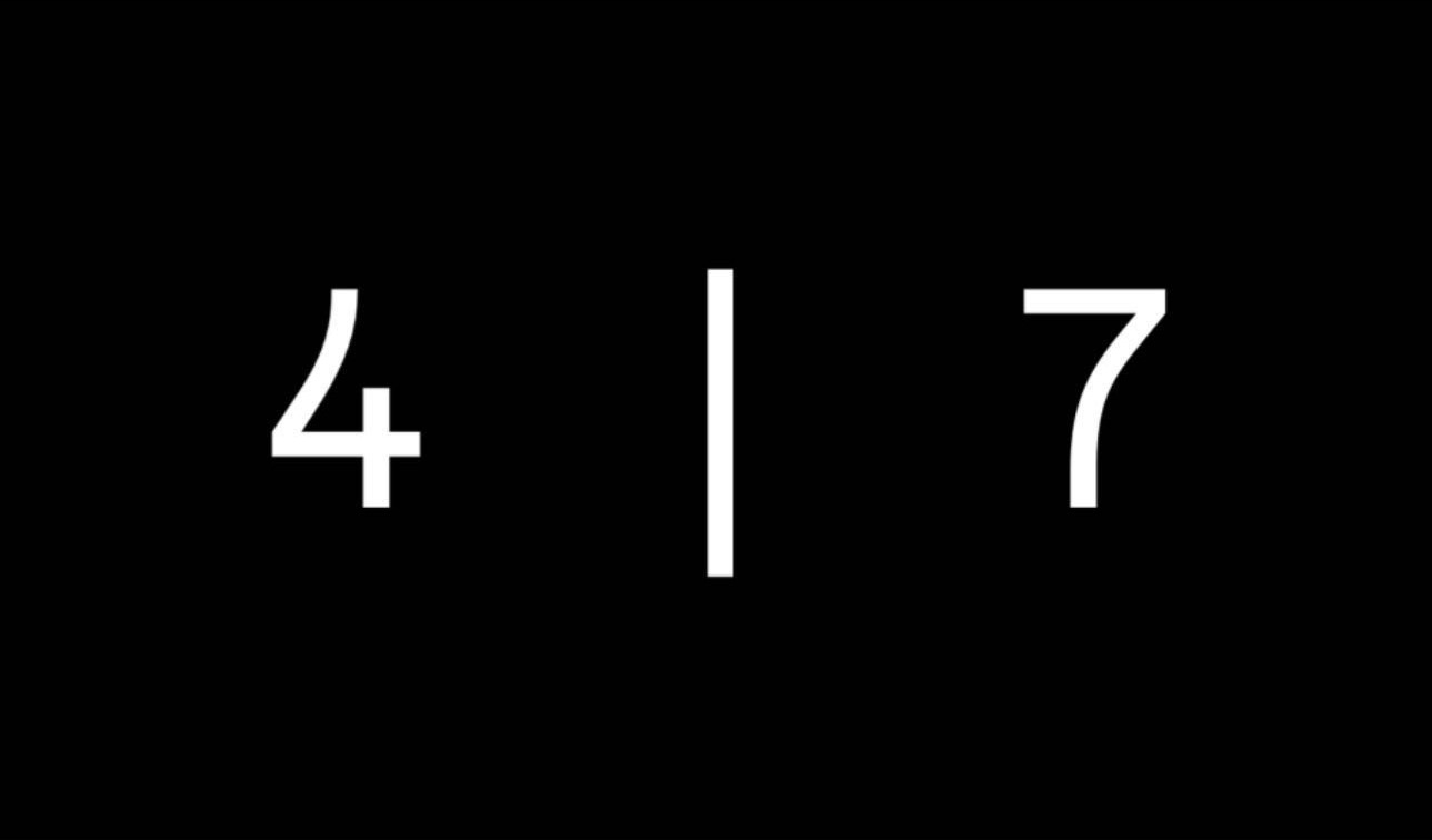 4 | 7 — the seventeenth day of the fourth month