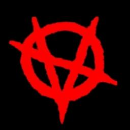 Anarchy symbol — an inverted A inside an O